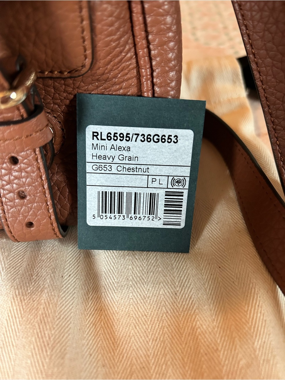Mulberry Mini Alexa Heavy Grain Leather Satchel Chestnut Brown Retails $1345 EUC - Picture 3 of 17